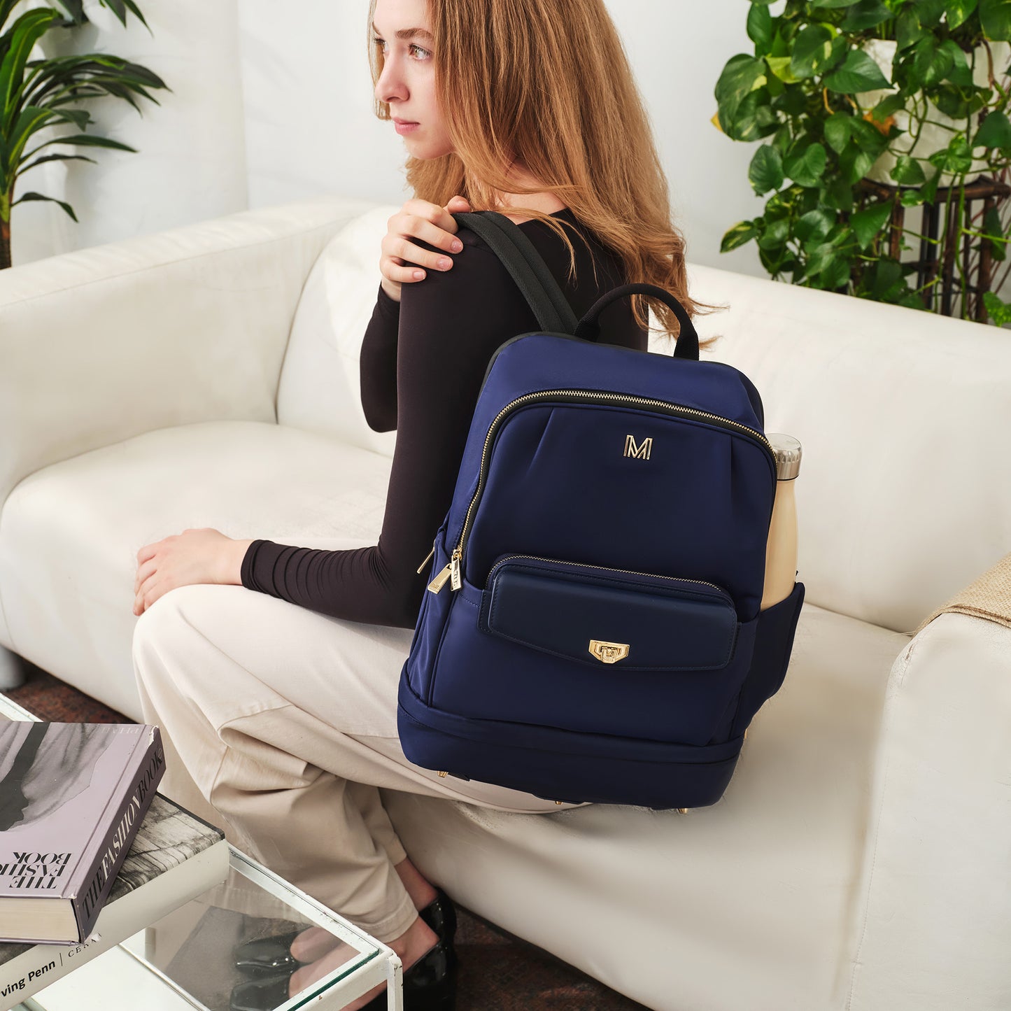 MEIA Work laptop bag in sapphire navy blue for working professionals
