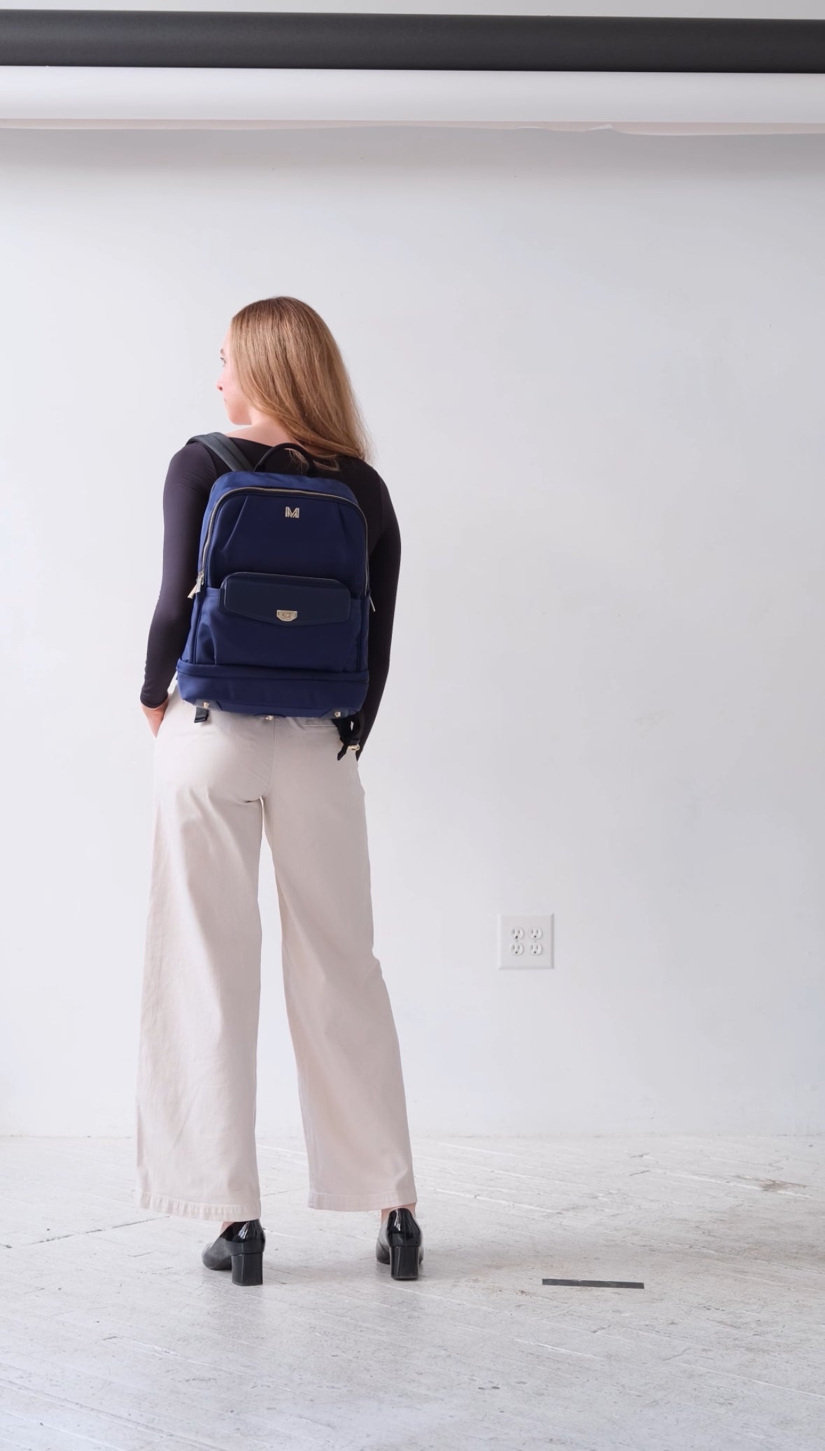 MEIA Work Bag in Sapphire Navy Blue