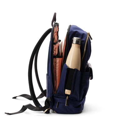 MEIA Sapphire Navy Blue Backpack Side