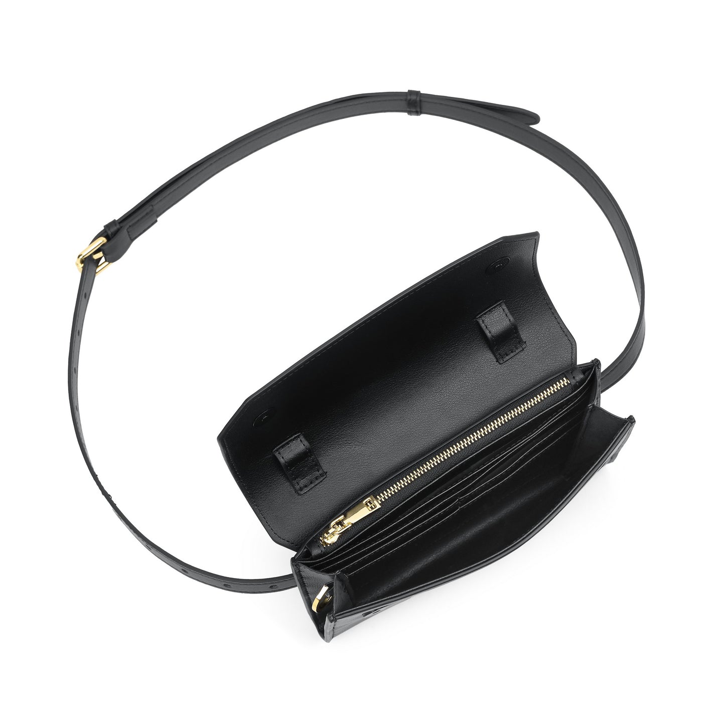 MEIA 5-Way Mini Convertible Clutch Inside with Card Slots, Cash Slot and Zippered Pocket