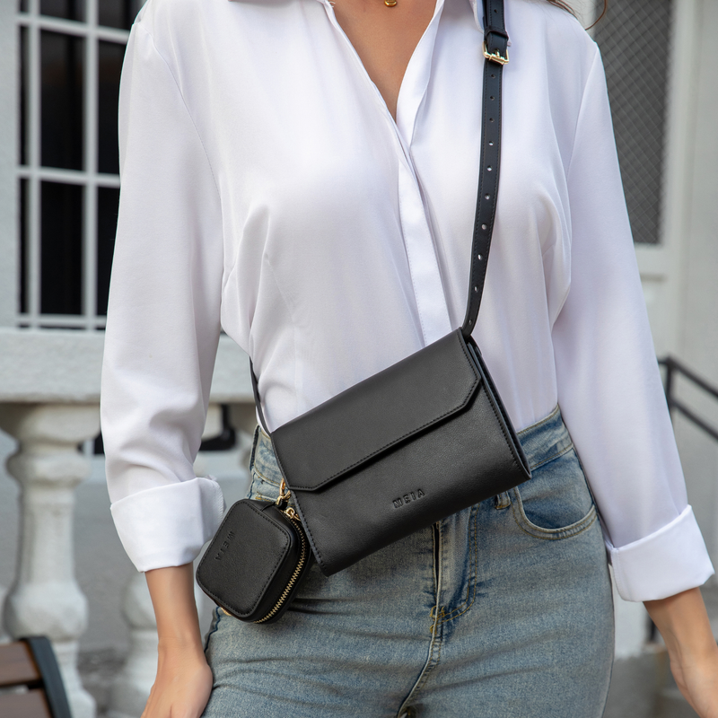 MEIA essential mini bag charm clip on to other bags