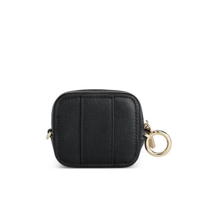 MEIA mini bag charm with gold zippers with belt loop