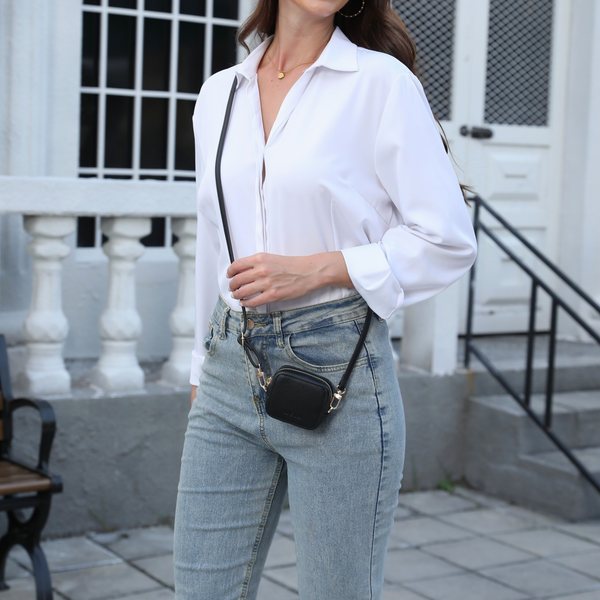 MEIA mini bag worn as crossbody bag