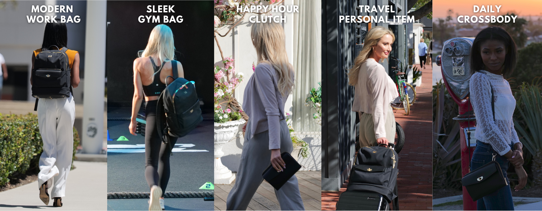 MEIA multifunctional work bag gym bag evening clutch travel bag crossbody bag